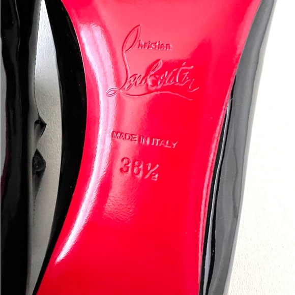 CHRISTIAN LOUBOUTIN || Miss Jane 55 Black Patent Pumps EU 38.5 - Picture 11 of 11